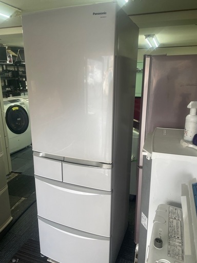 北九州市内配送設置無料　保証付き パナソニック Panasonic 冷蔵庫（426L・右開き） クリアグレー NR-ETR435-H