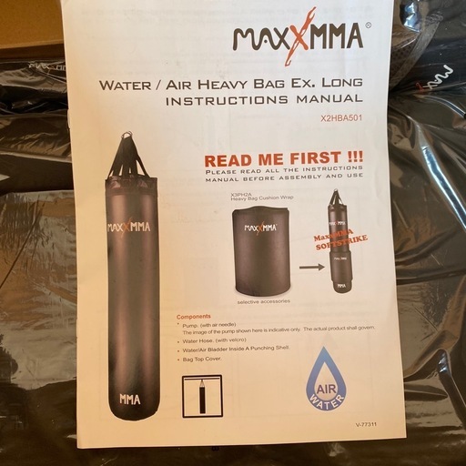 新品MaxxMMA サンドバッグ ウォーター＆エアーヘビーバッグパンチングバッグ