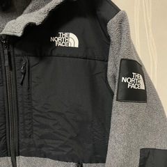 ノースフェイス L フルジップ フリース デナリフーディ グレー ブラック 刺繍の画像