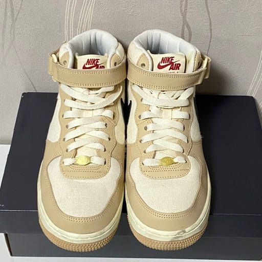 ナイキ ハイカット スニーカー ベージュ たぬき 25cm