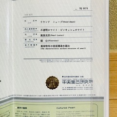 K14WG 中央宝石鑑別書付き イヤリングの画像