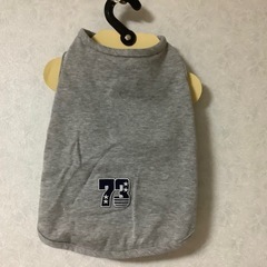ハンドメイド　犬服　ペット服 グレー ノースリーブ 小型犬