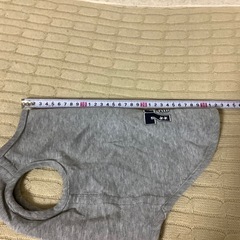 ハンドメイド　犬服　ペット服 グレー ノースリーブ 小型犬の画像