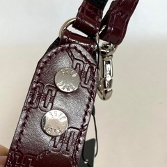 未使用　DAKS ダックス　キーホルダー　キーリング　ワインレッド　タグ付きの画像