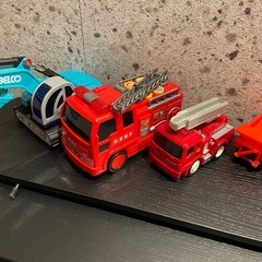 消防車、ショベルカーセット