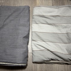 中古　ニトリ　掛け布団カバー　2枚セット　セミダブル　