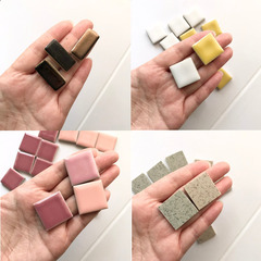 タイル 6種類 四角 長方形 丸 DIY ホームデコ ハンドメイド リフォームの画像