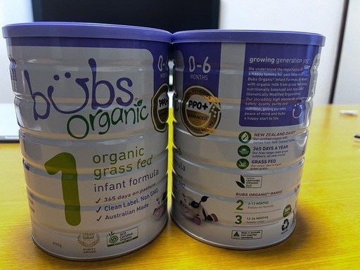 Bubs Australian COW MILKは生まれてから生後約６ヶ月目迄のほとんどの赤ちゃんに最適。