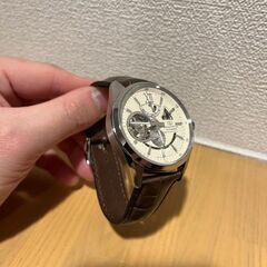 【新品未使用】オリエントスター　自動巻き腕時計　スケルトン（革ベルト）の画像