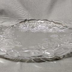 SOGA GLASS   CRYSTAL ROSE   バラ柄　特大皿　盛り皿の画像