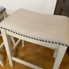 カウンターチェア　キッチンスツール　ハイチェア　　2脚セットの画像