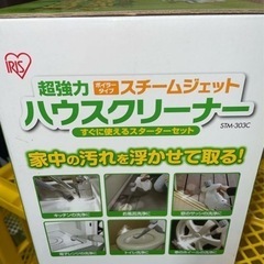 【早い者勝ち！新品未開封】★アイリスオーヤマ スチームクリーナー ハンディタイプ　STM-303C★すぐに使えるスターターセットの画像