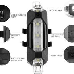 【新品】自転車用LEDライト（白色）　フロントライト　補助灯の画像