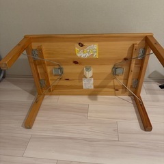 【無印良品】パイン材ローテーブル（折りたたみ式）の画像