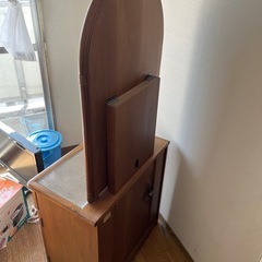 配達可能　鏡台　ドレッサー　三面鏡　椅子付の画像