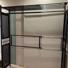 📢【値下げ】✅ クローゼットに入りきらない服をスッキリ収納！高さ182cmの頑丈ハンガーラック（伸縮可） ¥8,000！の画像
