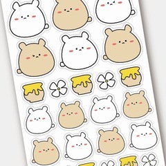 まんまるくまクリアシール（新品）