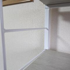 【受渡決定済:問い合わせ返信しません】ニトリ NITORI 突っ張り壁面収納Nポルダ(幅80cm ホワイト)の画像