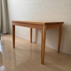 国産杉テーブル　天板60×90cm、高さ63cmの画像