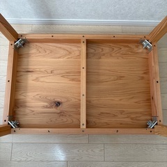 国産杉テーブル　天板60×90cm、高さ63cmの画像