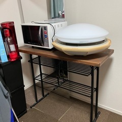 ハイカウンターテーブル　ダークブラウン　木目
