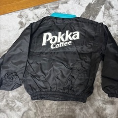 ポッカコーヒー　ナイロンコーチジャケット　古着　80s 90s ボスジャン　ボアの画像