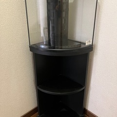 コーナー用な水槽、水槽台