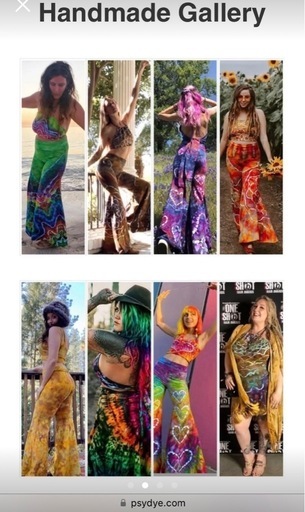 100% Handmade psydye大判バティック布新品