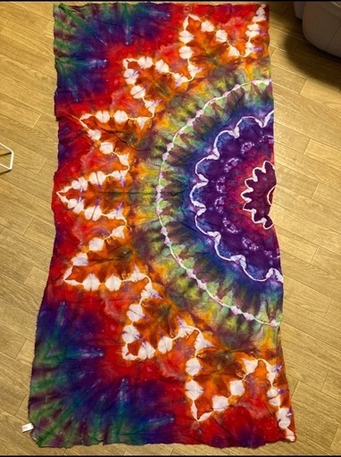 100% Handmade psydye大判バティック布新品