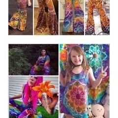 100% Handmade psydye大判バティック布新品の画像