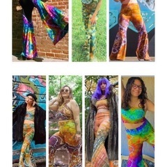 100% Handmade psydye大判バティック布新品の画像