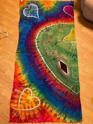 100% Handmade psydye大判バティック布新品