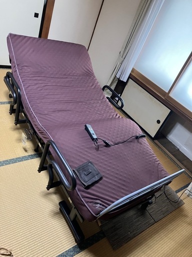 折り畳み 収納式リクライニングベッド AX-BE735 2モーター ニトリ シングルサイズ USED