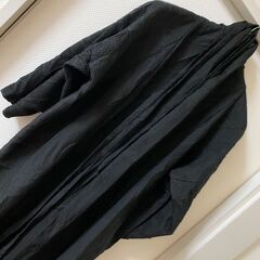 着物リメイク　ロング羽織　ブラックの画像