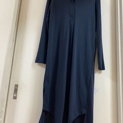 【新品】ニットロングワンピース　　紺