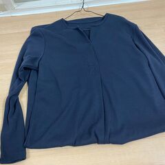【新品】ニットロングワンピース　　紺の画像