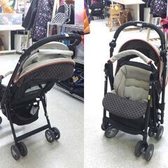 Combi ベビーカー TYPIT W ヘッドサポート欠品 生後7ヶ月頃～36ヶ月頃 両対面式 折りたたみ ベージュ系 コンビ☆ 札幌市 北区 屯田 の画像