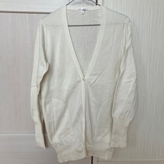 カーディガン 白 Mレディース