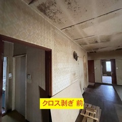 中古住宅のリフォーム③〜既存クロス剥ぎ編