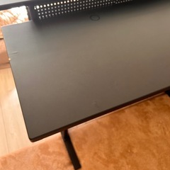 【PCデスク】Bauhutte ゲーミングデスク昇降式PCデスク＆エクステンションデスク【ブラック】の画像