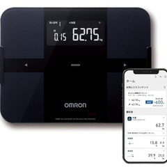 【新品未使用】OMRON 体脂肪計・体組成計 ブラックKRD-603T2-BK