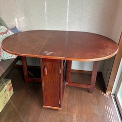 木製 折りたたみダイニング テーブル+椅子4脚