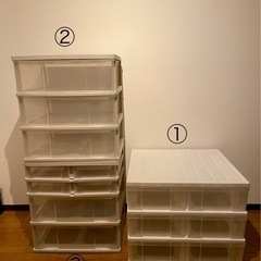 押入れ収納ケース プラスチック 3点