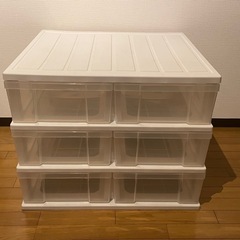 押入れ収納ケース プラスチック 3点の画像