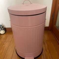スチール製 ペダル式 ゴミ箱 5L ピンク蓋付き インテリア ペ...