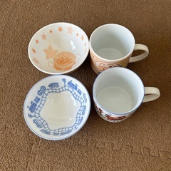 子ども用　お茶碗・コップセットの画像