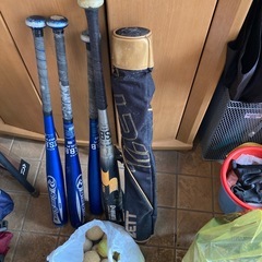 少年野球用バットとボール
