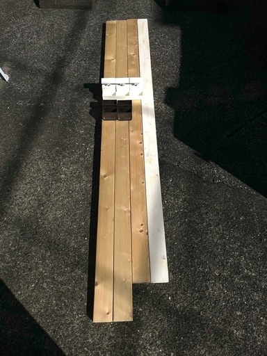 LABRICO DIY収納パーツ 2×4アジャスター強力タイプ オフホワイト\u00262×4木材セット( 最大使用荷重40kg EXO-1)