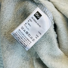 【GU】半袖パーカー　グレー・灰色　Mサイズの画像