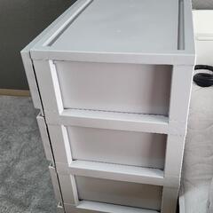 (値下げ)ニトリ ワイドチェスト ライトグレー 1個の画像